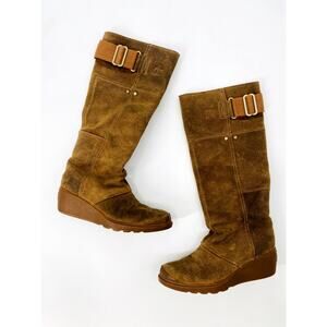 Sorel 6 brown wedge Knee High Winter Boots
